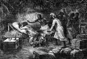Muerte de David Livingstone, misionero y explorador escocés, 1 de mayo de 1873, 1877 de Unbekannt