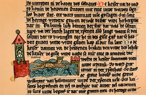 Muerte de Federico Barbarroja, c1154, 1907 de Unbekannt