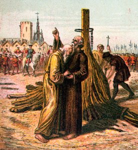 Muerte de Ridley y Latimer, 1555, c1850 de Unbekannt