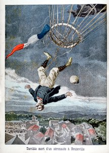 Muerte de un aeronauta sobre Beuzeville, Francia, 1899 de Unbekannt