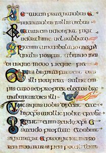 Página de texto decorada, 800 d.C., siglo XX de Unbekannt