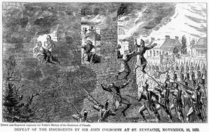 Derrota de los Insurgentes por Sir John Colborne en St Eustache, 25 de noviembre de 1837