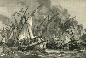 Derrota de la flota sarracena ante Constantinopla, 717-718, 1890 de Unbekannt