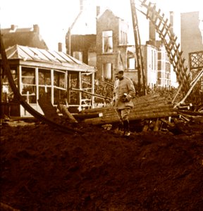 Estación de Deinze, Flandes, Bélgica, c1914-c1918 de Unbekannt