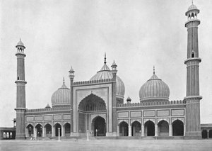 Delhi. La Mezquita Jumma, c1910 de Unbekannt