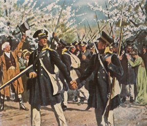 Salida del ejército en la lucha por la independencia, primavera de 1813 de Unbekannt