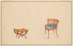 Diseño para silla y taburete de Unbekannt