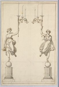 Diseño para un par de candelabros de Unbekannt
