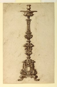 Diseño para un candelabro de plata