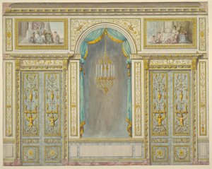 Diseño para la decoración de la pared del apartamento de María Antonieta en el Palacio de Fontainebleau de Unbekannt