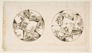 Diseños para Placas Tomados de las Ilustraciones de Oudry para las Fábulas de La Fontaine, después de 1755 de Unbekannt