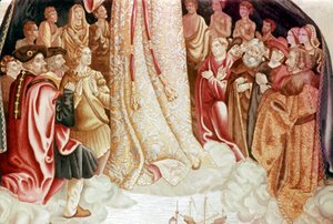 (detalle) de La Virgen de los Navegantes, siglo XVI de Unbekannt