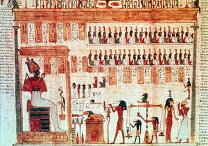 Detalle de un rollo del Libro de los Muertos, Antiguo Egipto, Período Ptolemaico de Unbekannt