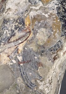 Detalle de un fresco paleocristiano en el ábside (fresco) de Unbekannt
