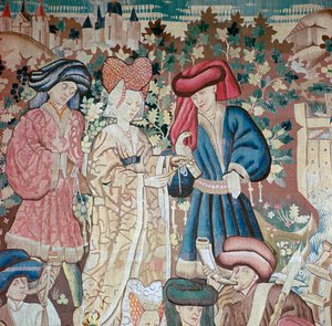 Detalle de los Tapices de Caza de Devonshire, siglo XV de Unbekannt