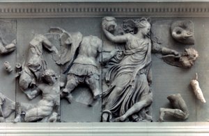 Detalle del Gran Friso del Altar de Pérgamo de Unbekannt