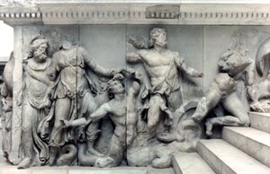 (detalle) del Gran Friso del Altar de Pérgamo, 180-159 a.C. de Unbekannt