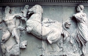 Detalle del Gran Friso del Altar de Pérgamo, 180-159 a.C. de Unbekannt