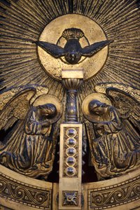 Detalle del iconostasio de la iglesia búlgara de San Esteban