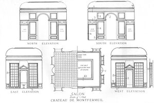 Detalles de los salones, Chateau de Montfermeil, París, 1924