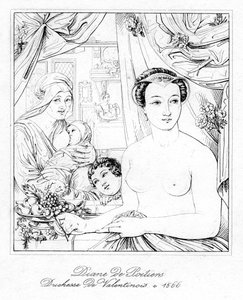 Diane de Poitiers, noble en las cortes de Francisco I y Enrique II de Francia de Unbekannt