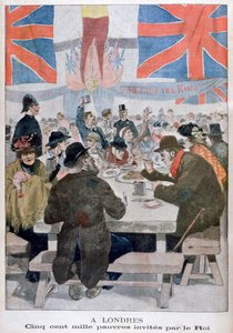 Cena para los pobres en celebración de la coronación del Rey Eduardo VII, Londres, 1902 de Unbekannt