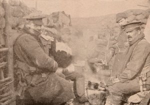 Cena en las trincheras, c. 1915 1928 de Unbekannt