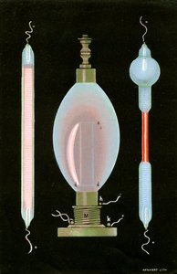 Descarga en tubos de Geissler que contienen gases rarificados, 1887