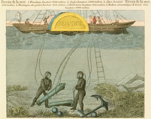 Buzos recuperando cañones del fondo del mar, c1855 de Unbekannt