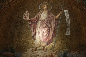 Abadía de la Dormición, mosaico de Juan el Bautista, Jerusalén, Israel de Unbekannt
