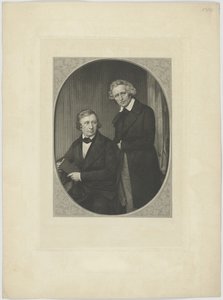 Doble retrato de los hermanos Grimm, ca 1845 de Unbekannt