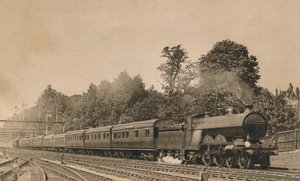Expreso de Brighton cerca de South Croydon. Locomotora 4-4-2, No. 421, c1920 de Unbekannt