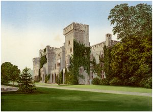 Castillo de Downton, Herefordshire, hogar del Baronet Boughton, c. 1880 de Unbekannt