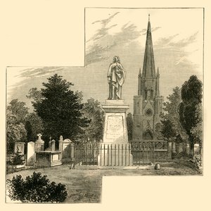 Monumento al Dr. Watts, Cementerio de Abney Park, c1876