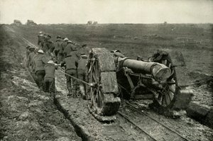 Arrastrando los Cañones a Nuevas Posiciones de Avance, 1919 de Unbekannt
