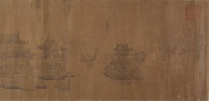 Regata de botes dragón en el lago Jinming, siglo XIV