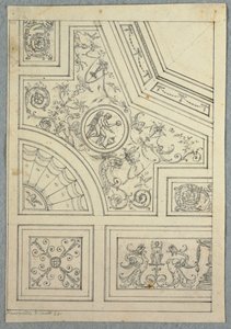 Dibujo, Diseño para un techo, ca. 1800 de Unbekannt