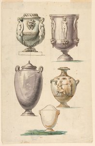 Dibujo, Diseños para urnas en estilo antiguo, finales del siglo XVIII
