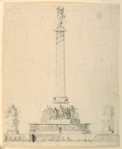 Dibujo, Elevación de un monumento a la victoria de Unbekannt