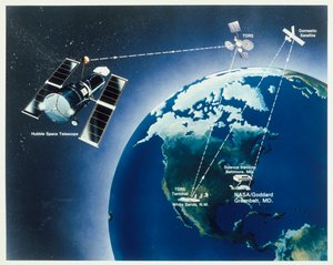 Dibujo del telescopio Hubble, años 1980 de Unbekannt