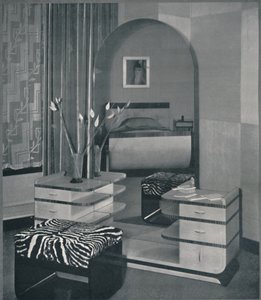 Tocador y taburete diseñados para las Galerías Frankl, Inc., 1933 de Unbekannt