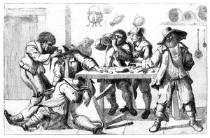 Figuras ebrias, siglo XVII de Unbekannt