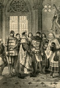 Duque Rodolfo IV como fundador de la Catedral de San Esteban, c1360, 1890 de Unbekannt