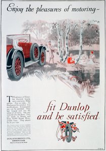 Anuncio de neumáticos Dunlop, 1925 de Unbekannt