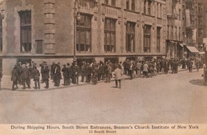 Durante las horas de envío, entradas de South Street, Instituto de la Iglesia de los Marineros de Nueva York de Unbekannt