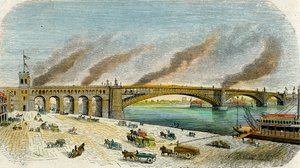 Puente Eads, St Louis, Missouri, EE.UU., c1874 de Unbekannt
