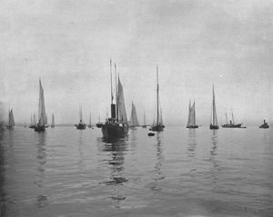 Mañana temprano en la bahía de Nueva York, EE.UU., c1900 de Unbekannt