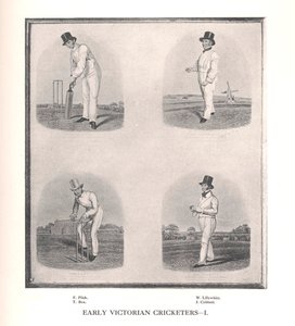 Jugadores de críquet de la época victoriana temprana, siglo XIX, 1912 de Unbekannt