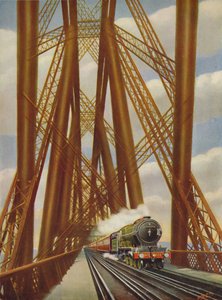 Expreso de la Costa Este cruzando el Puente Forth, 1926 de Unbekannt