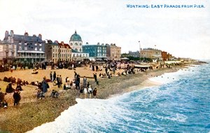 East Parade desde el muelle, Worthing, Sussex de Unbekannt